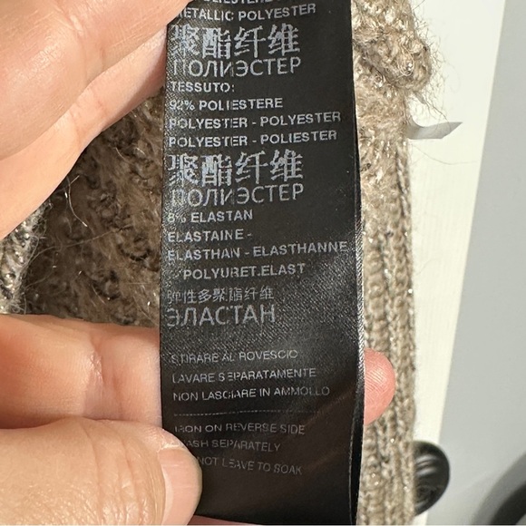 Stunning D. Exterior knit sweater, size XS, metallic, small sequins, stretchy - Picture 10 of 15